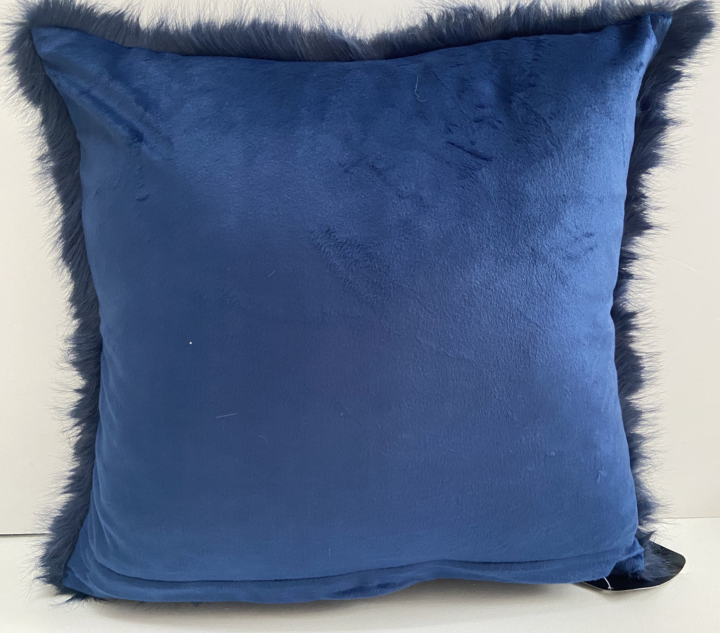 Faux Fur Cushion Cover in Navy Blue