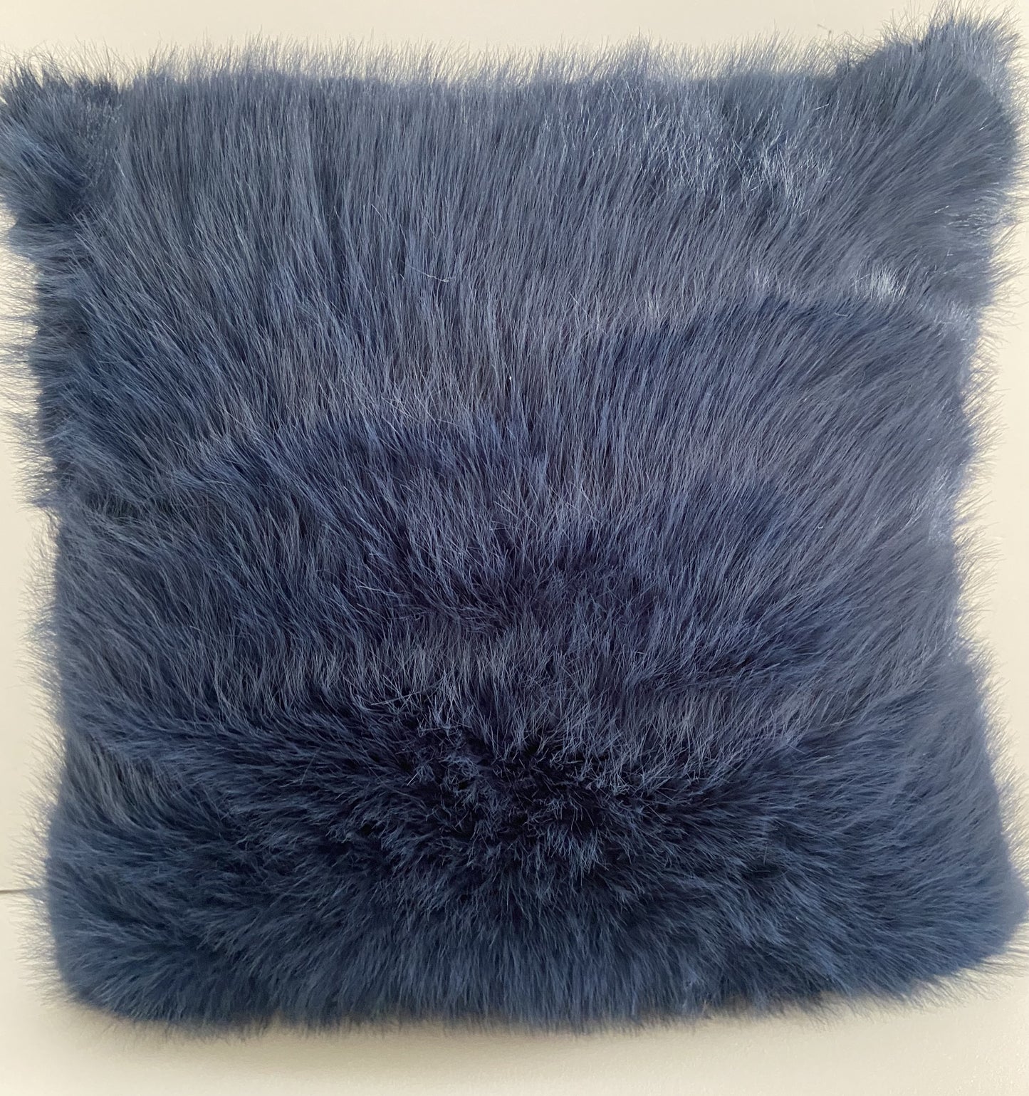 Faux Fur Cushion Cover in Navy Blue