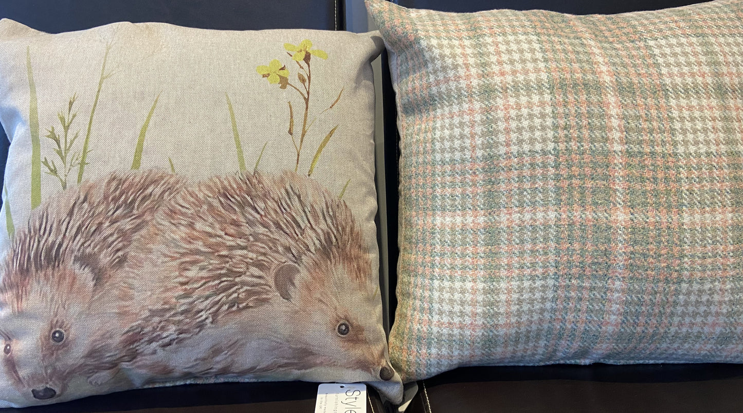 Cute Hedgehogs Design Cushion Cover