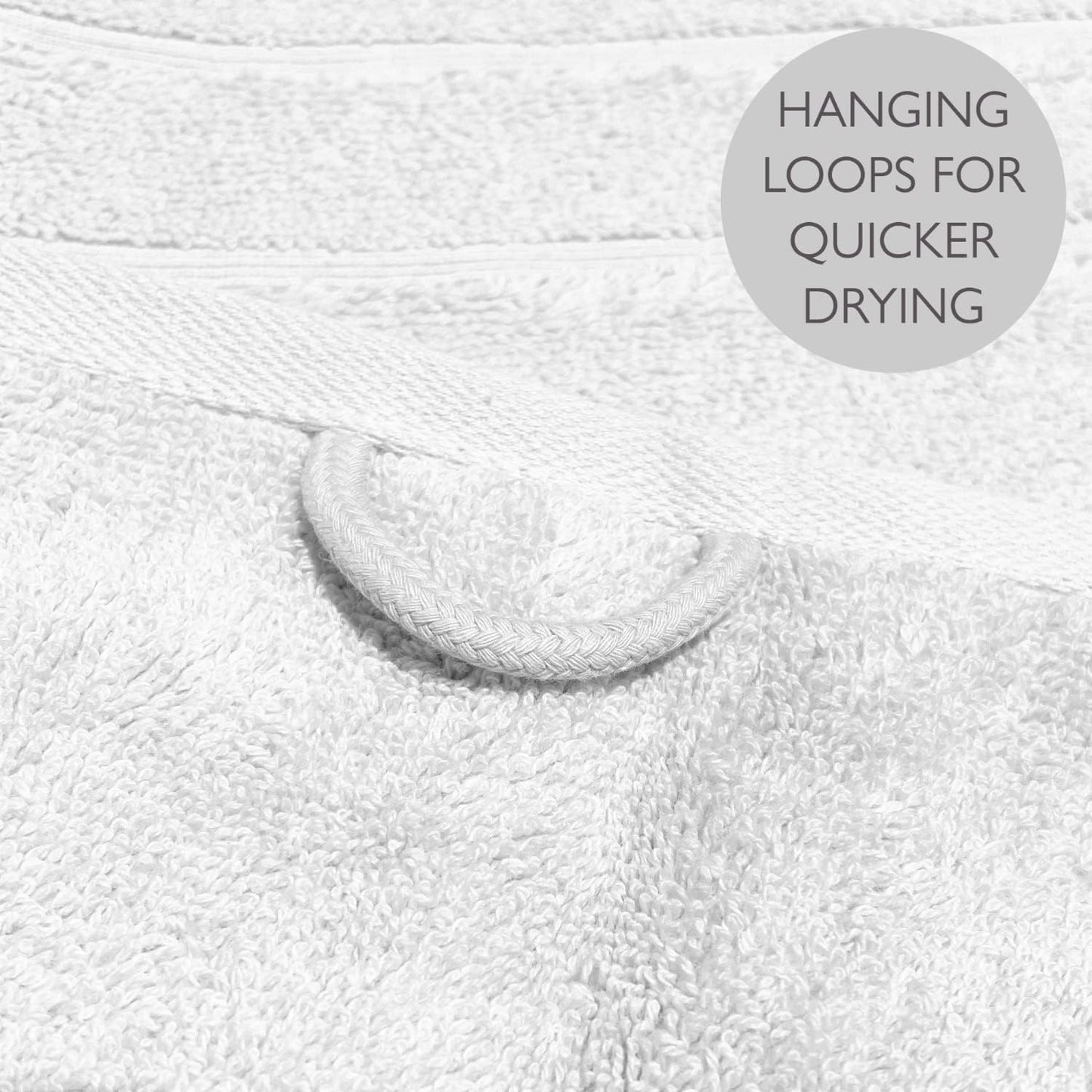 Hotel Quality 800gsm Bath Towels in White