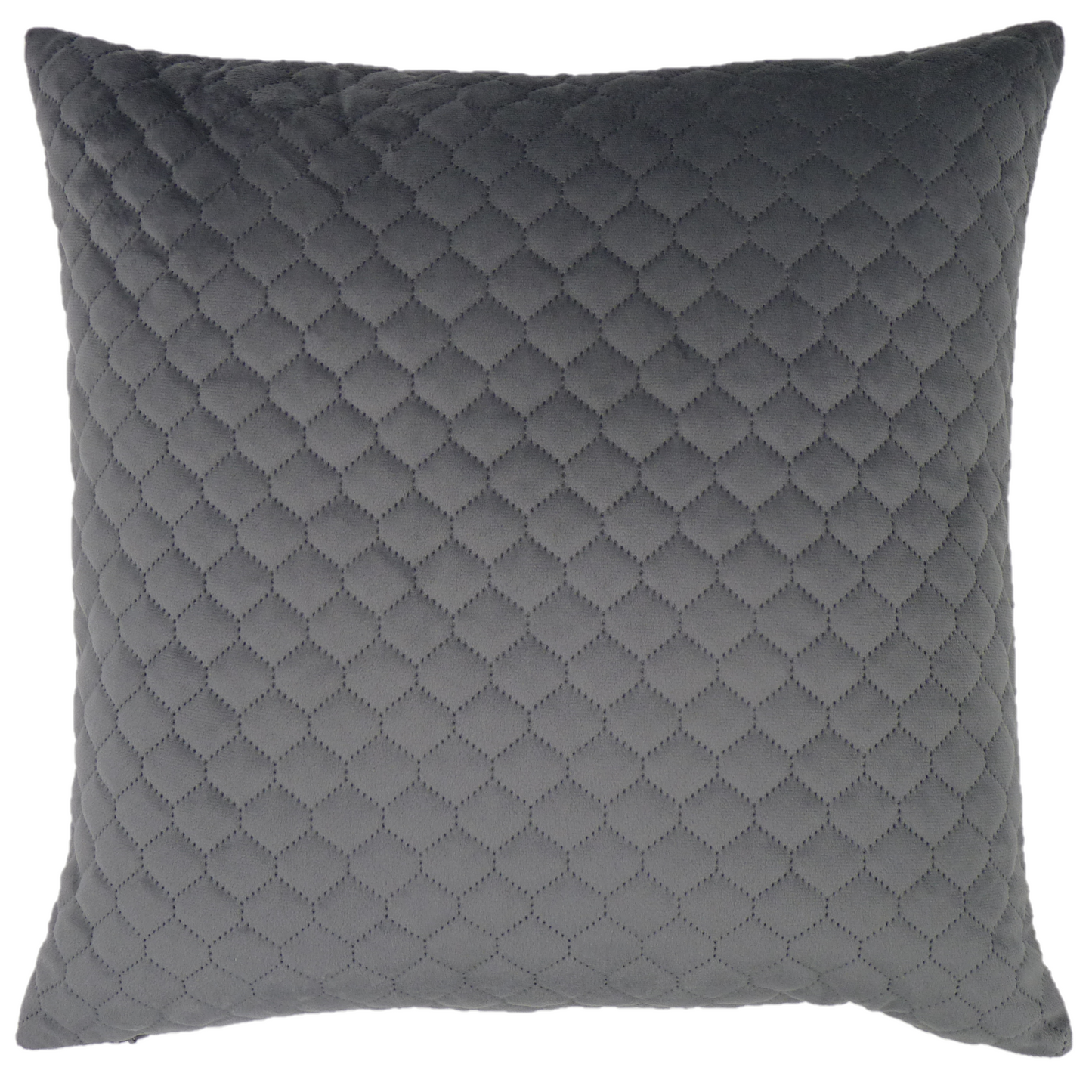 Quilted Cushion Cover In Steel Grey 45cm x 45cm
