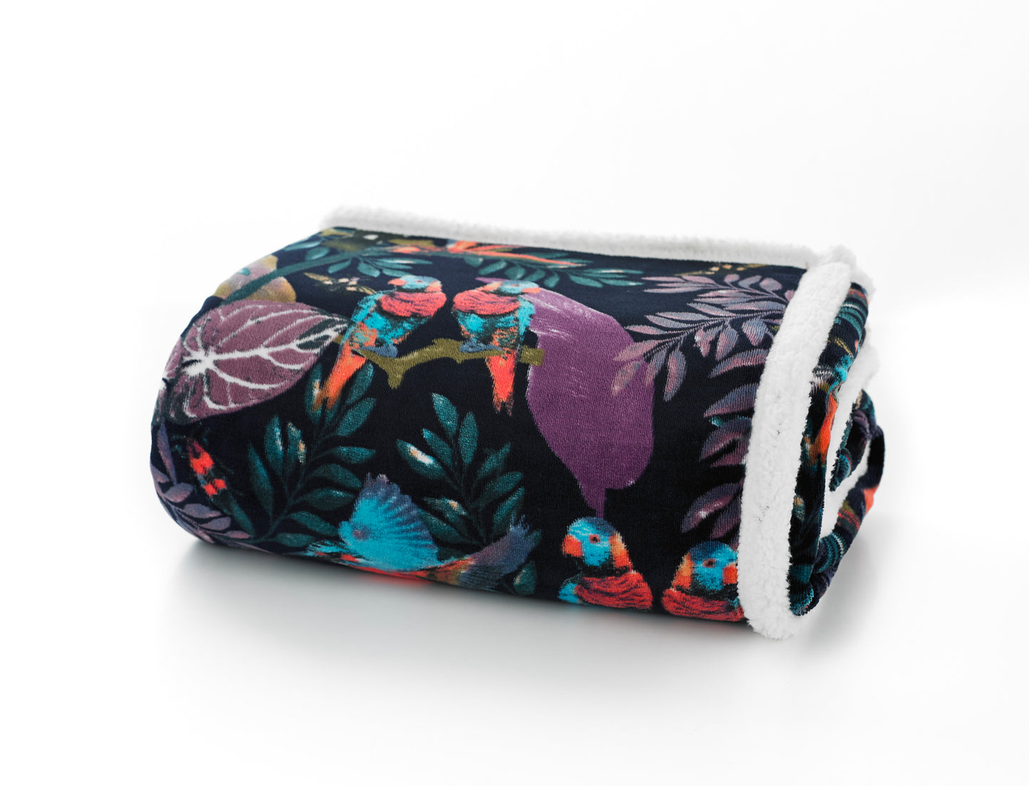 Supersoft Sherpa Reverse Exotic Birds Throw