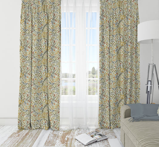 Flora Pair Curtains by William Morris