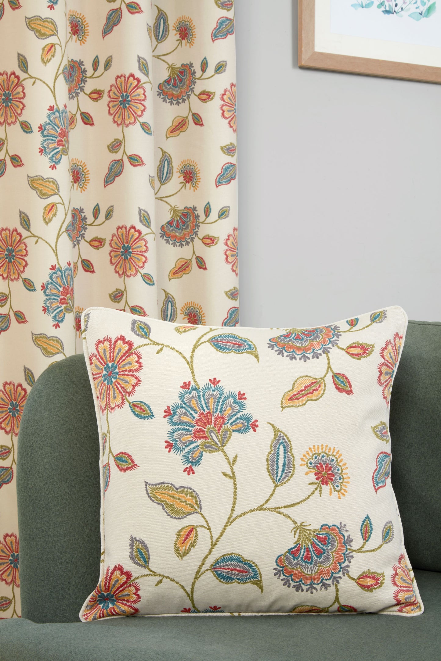 Stunning Shelley Bright Floral Design Curtains