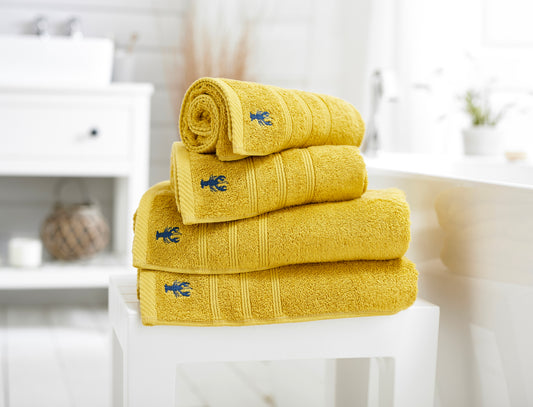 Kaleidoscope Towel in Ochre Yellow