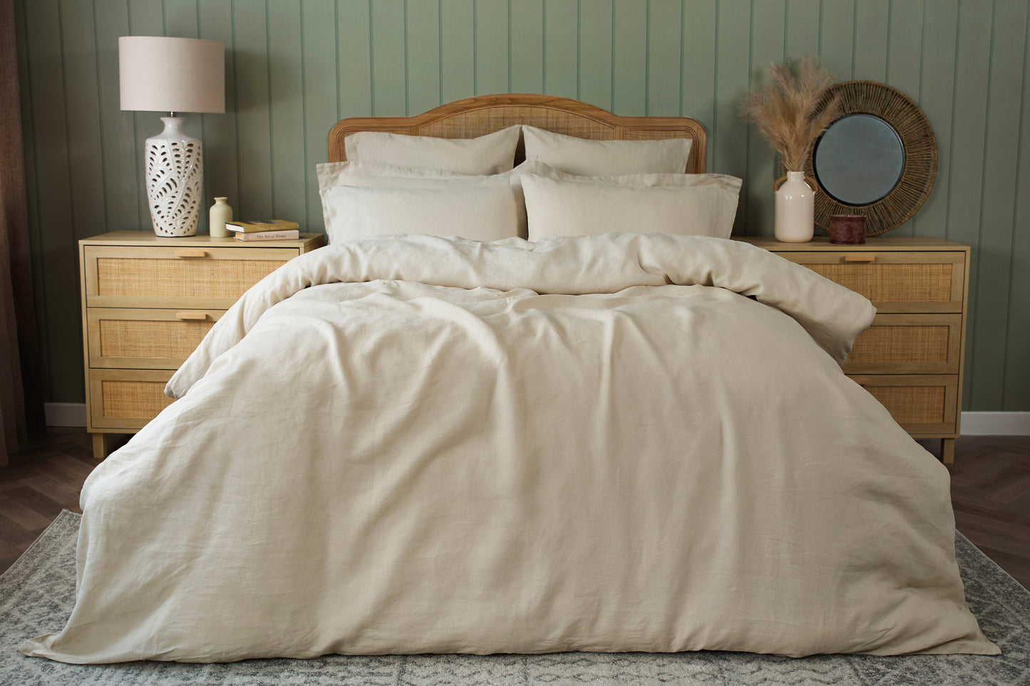 100% Linen Bedding Natural Oatmeal