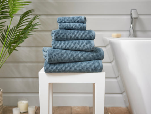 Quik Dri Romeo Textured Towels in Denim