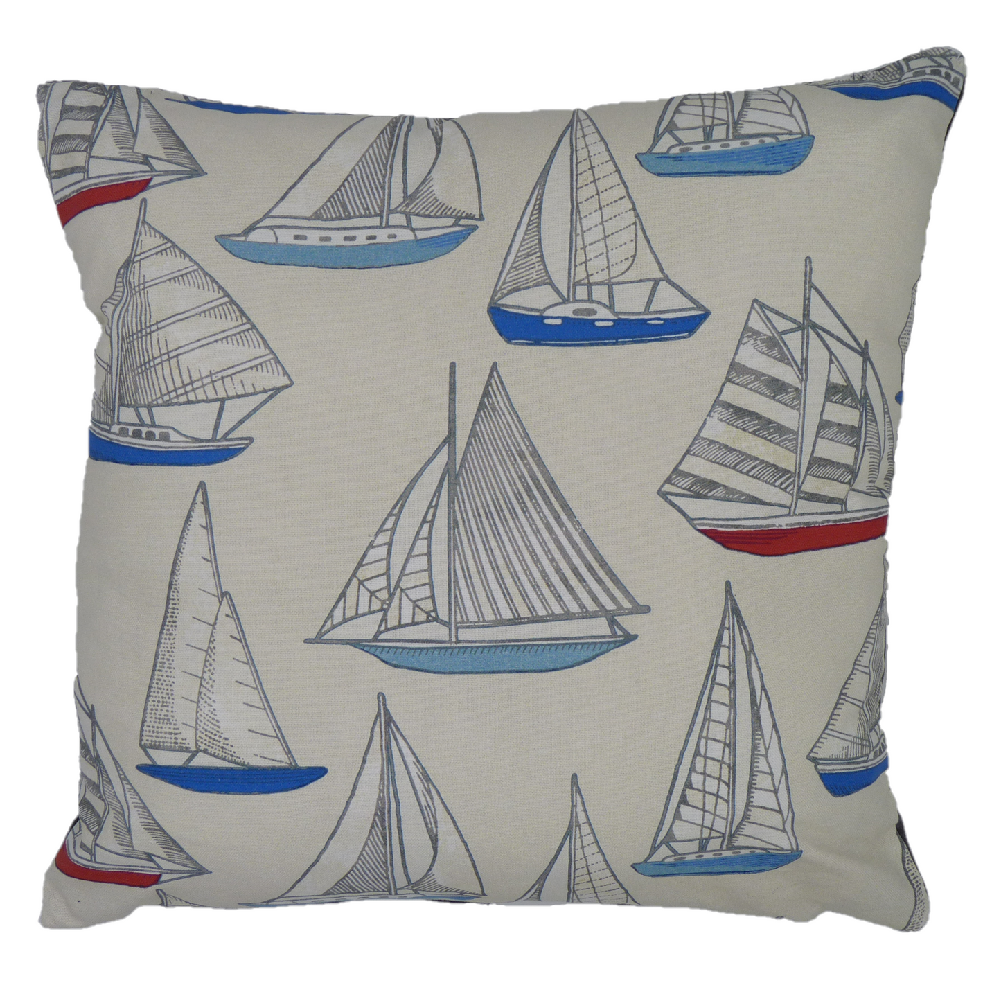 Sail Boat Design Cushion Cover