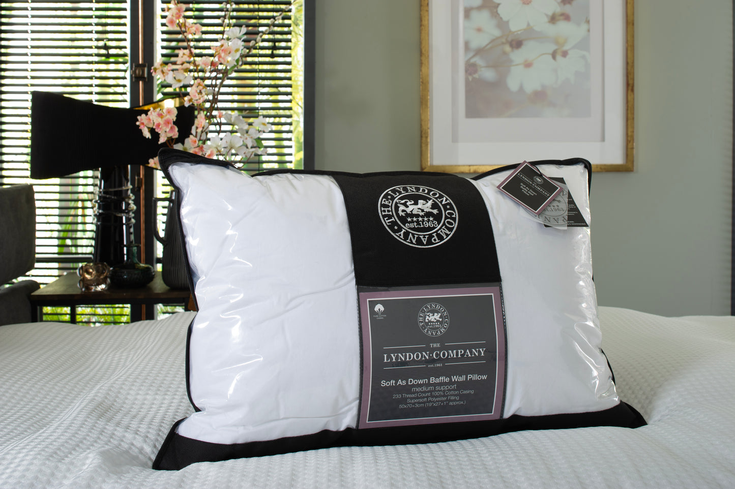 Soft as Down Baffle Wall Pillow