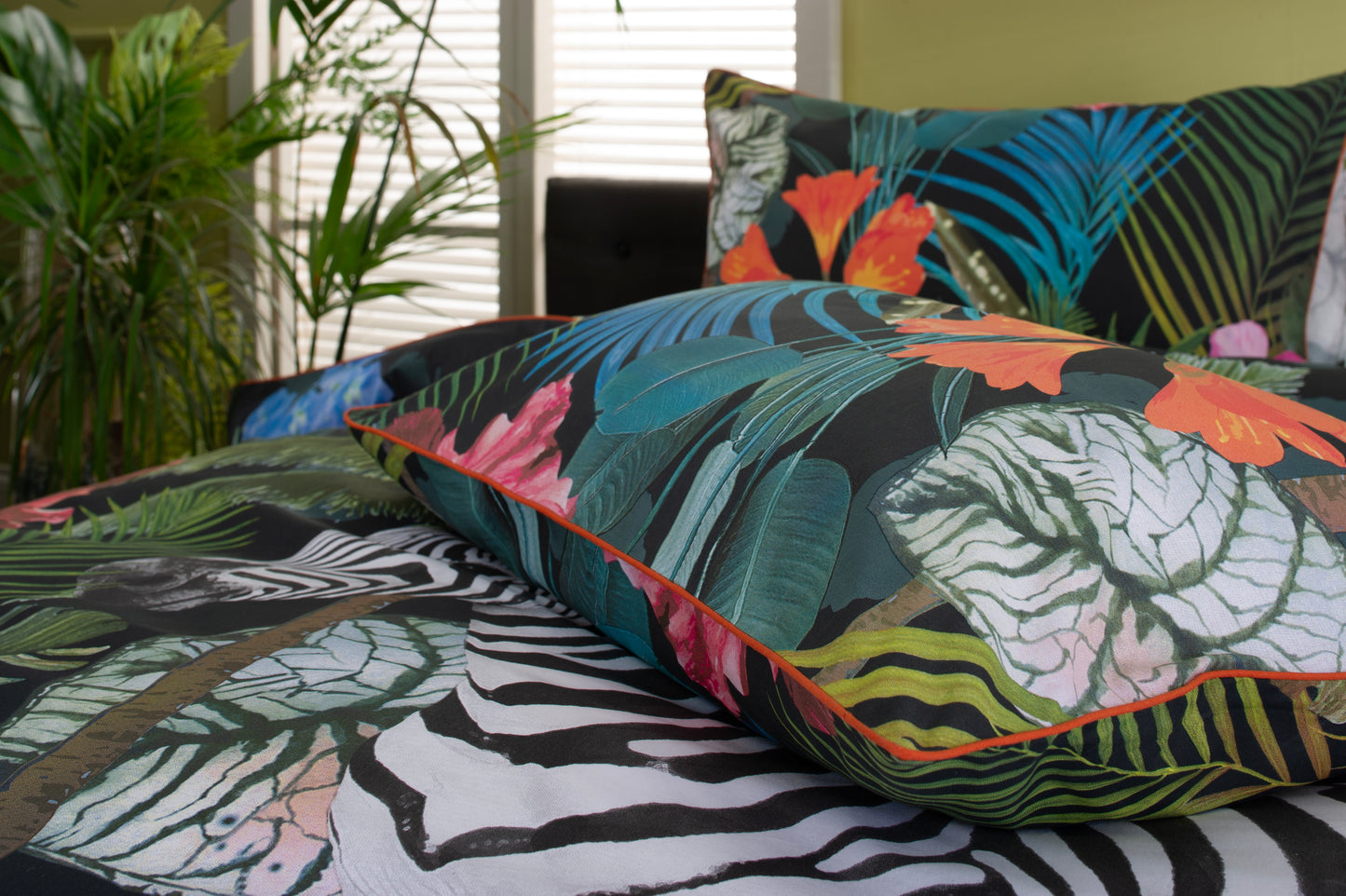 Tropical Zoo Cotton Duvet Cover Set