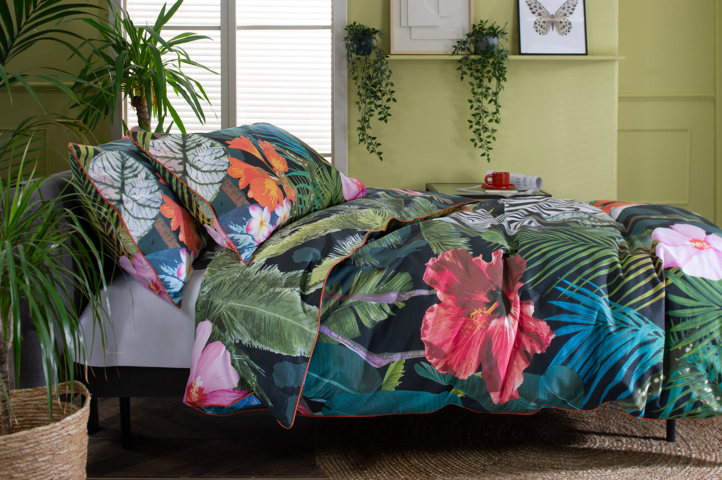 Tropical Zoo Cotton Duvet Cover Set
