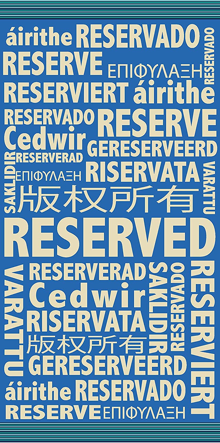 100% Egyptian Cotton Reserved Beach Towel