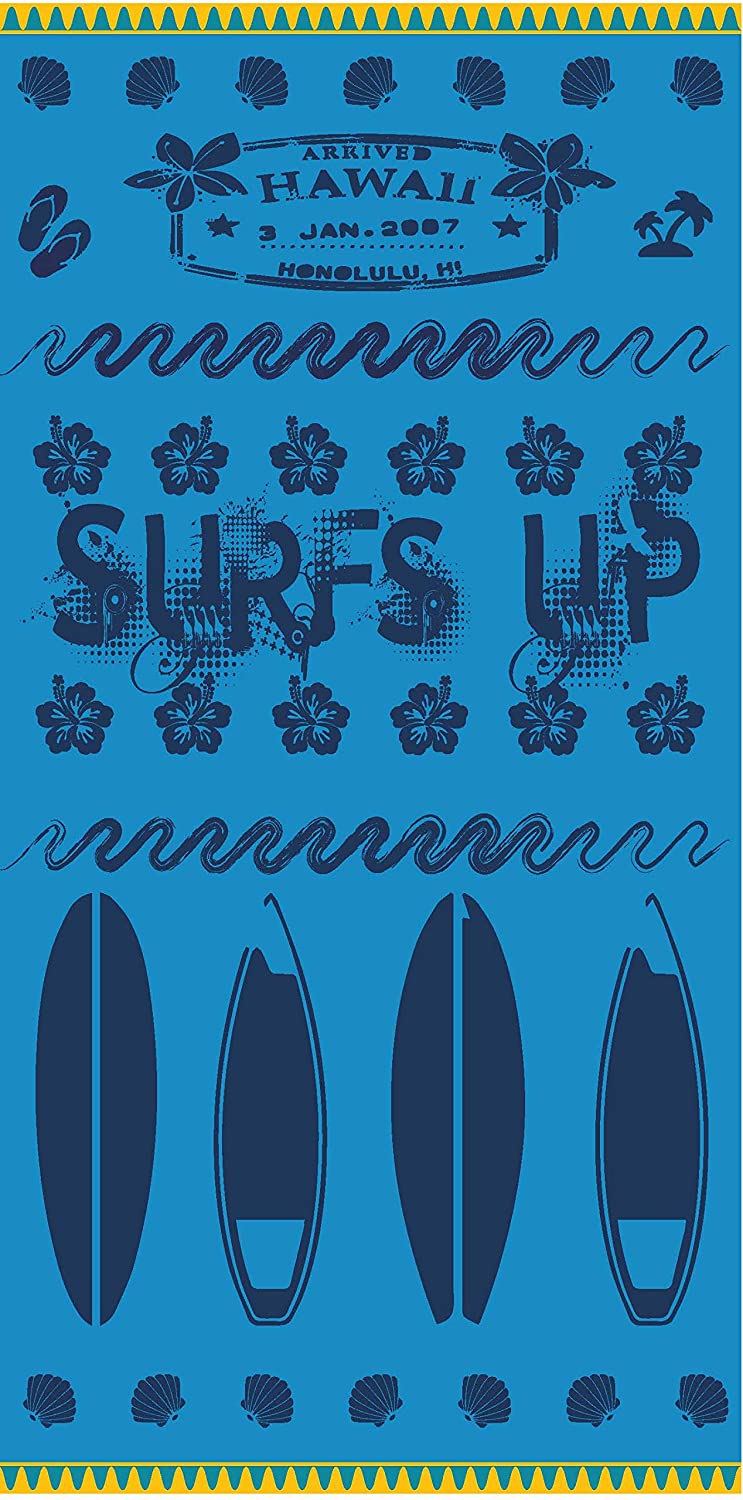 100% Egyptian Cotton Surfs Up Beach Towel