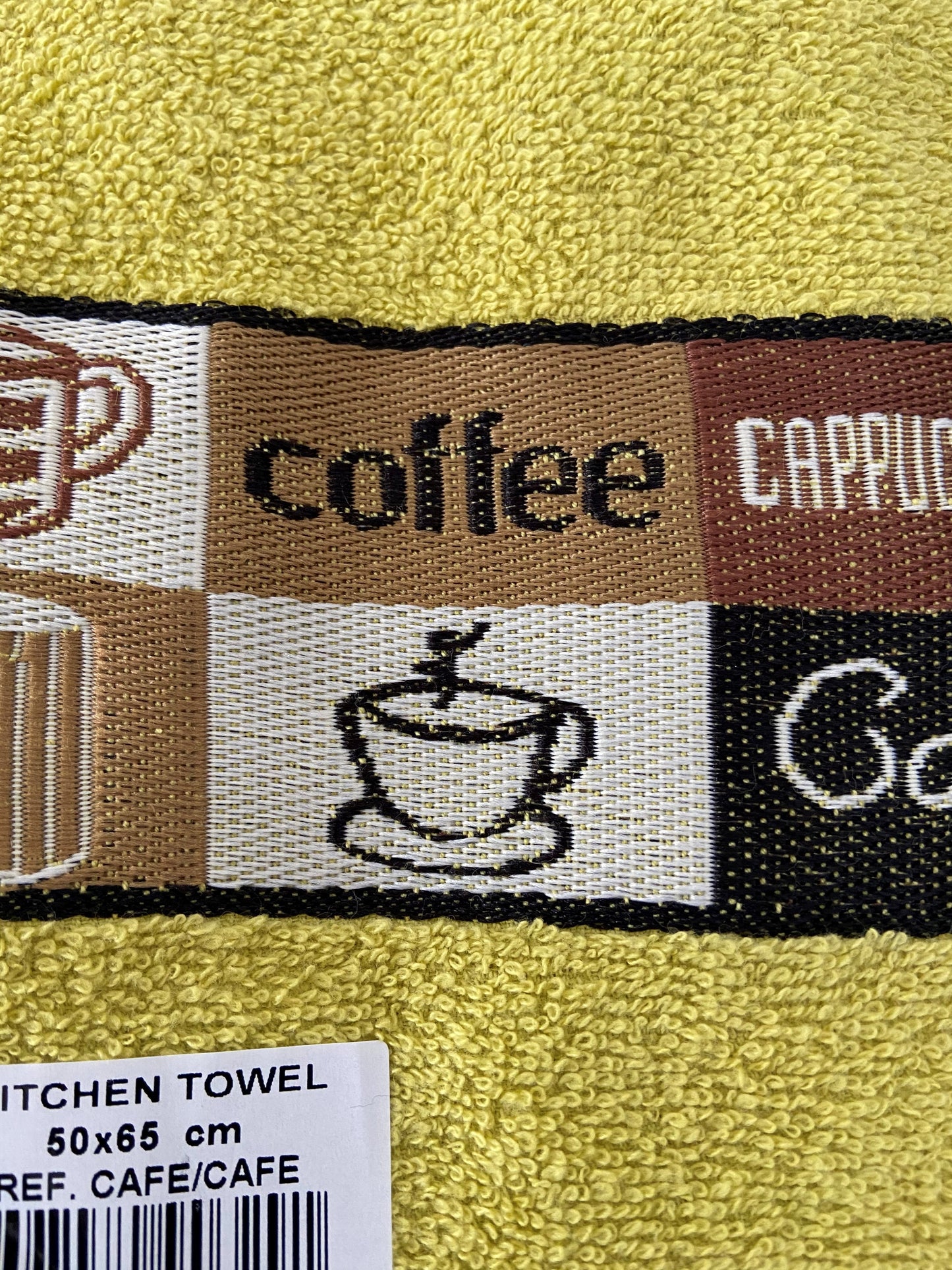 Cafe Cafe Tea Kitchen Towel Lime Green