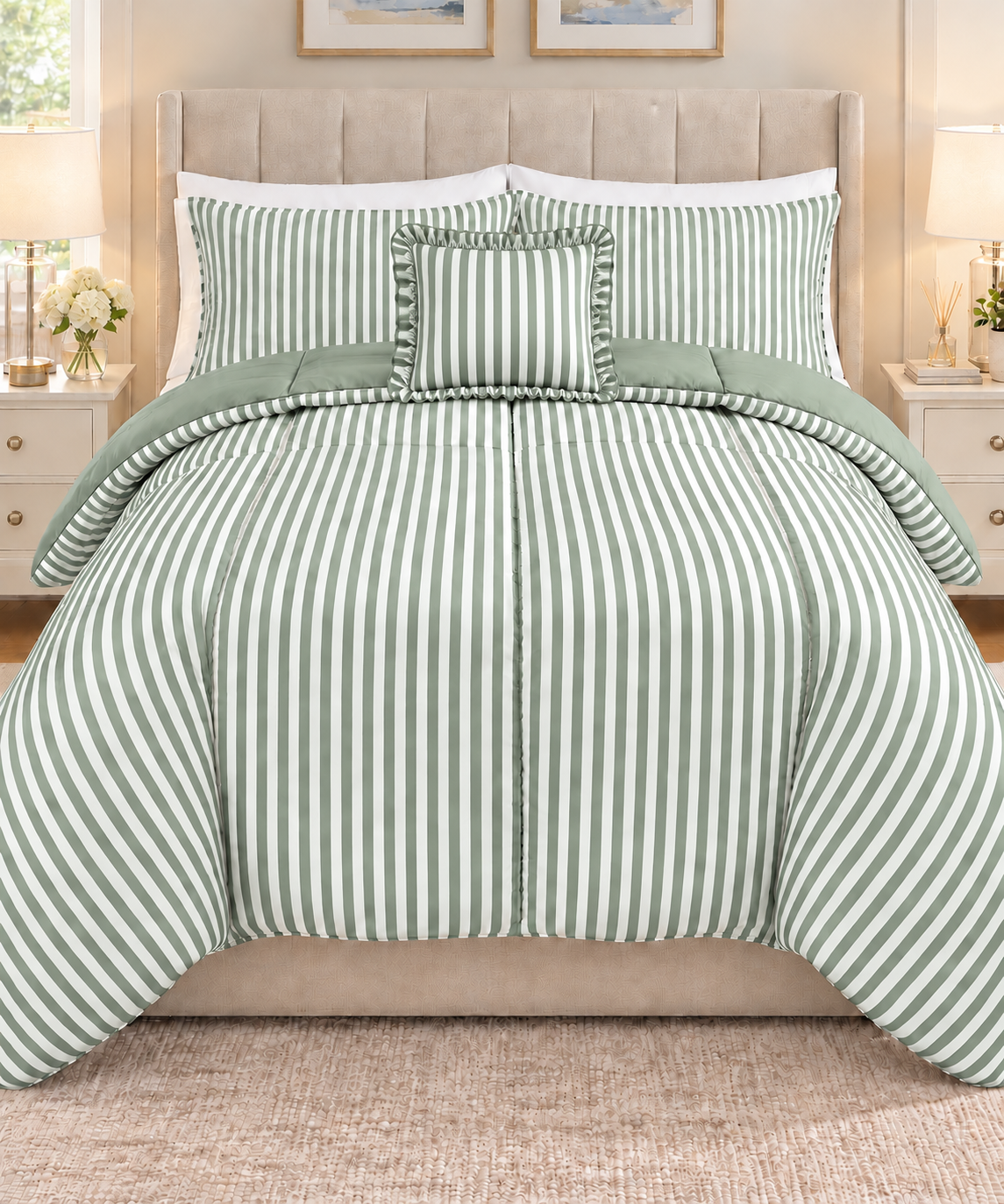 All In One Coverless Duvet 10.5 Tog Sage Green