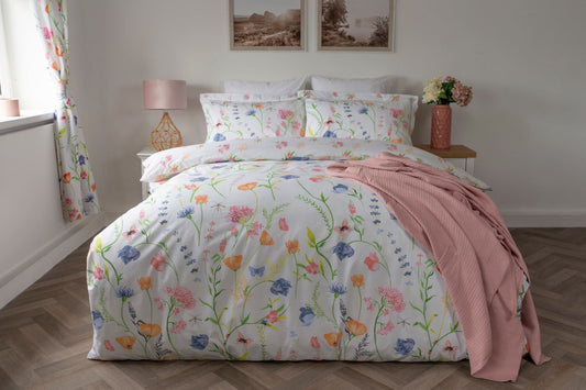 Larissa Cotton Rich Duvet Set with Option of Curtains & Bedspread