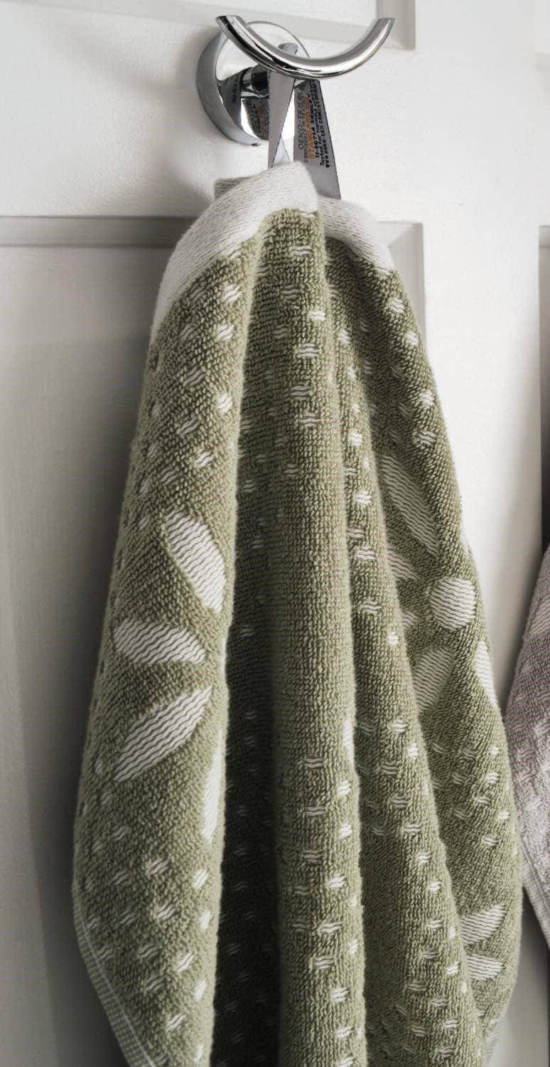 Floral Design Marrakesh Bath Towels in Sage Green