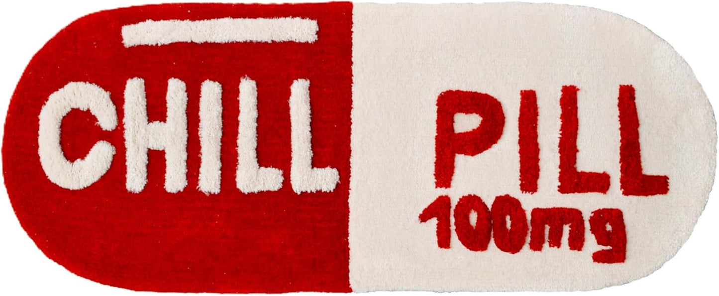CHILL PILL Mooky Mat in Red & Cream