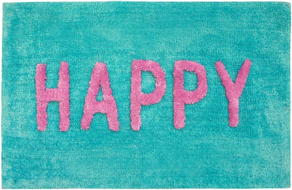 HAPPY Bath Mat in Turquoise