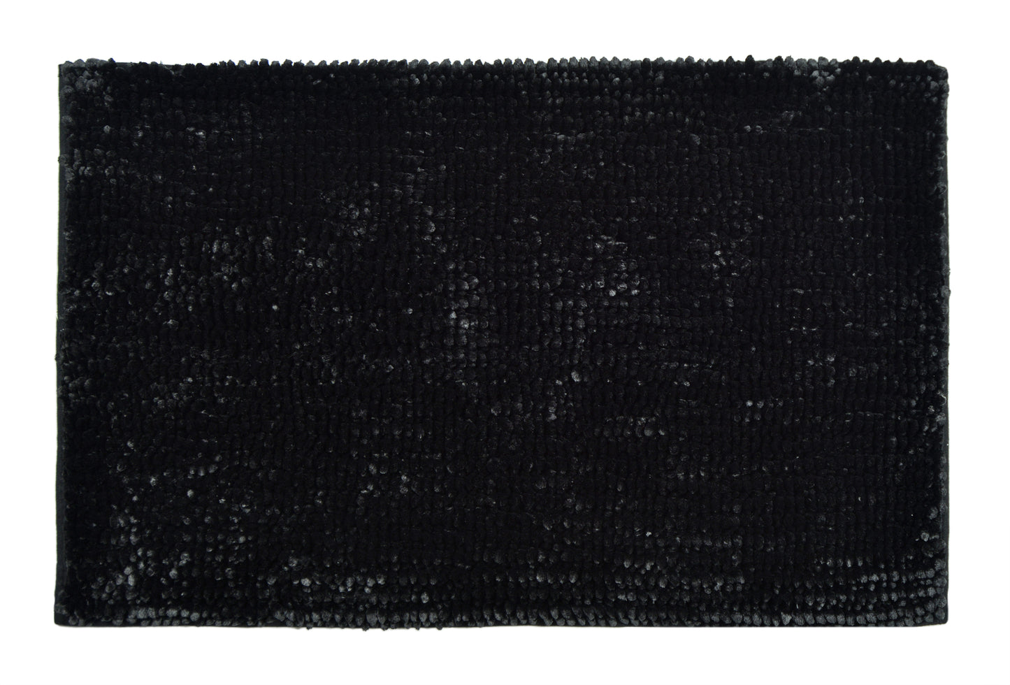 Extra Soft Chenille Bath Mat Deep Black