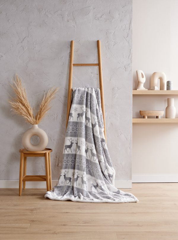 Nordic Design Sherpa Reverse Throw Grey
