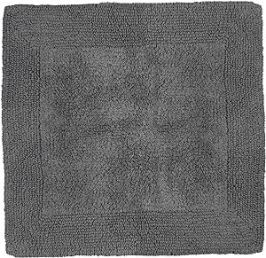 Elegance Heavyweight Reversible Bath Mats Charcoal Grey