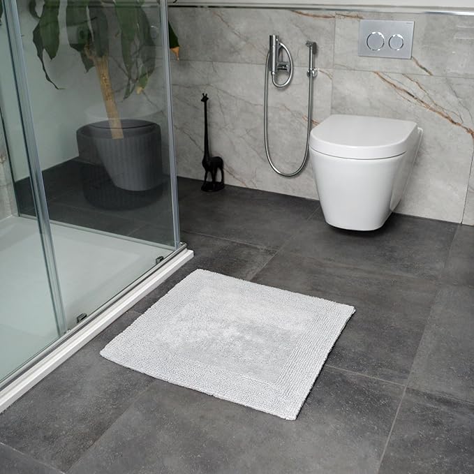 Heavyweight Elegance Reversible Bath Mats Dove Grey
