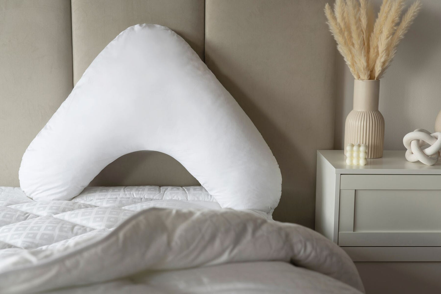 Hotel Quality Microfibre Filled V Shaped Pillow