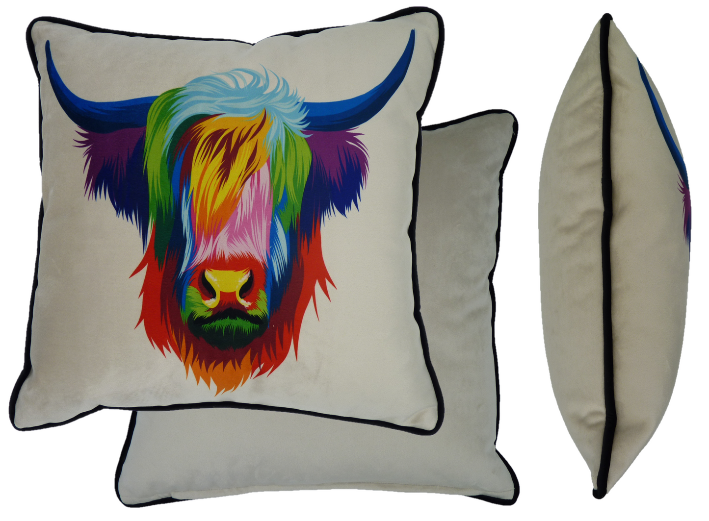Pop Art Highland Cow Cushion Cover
