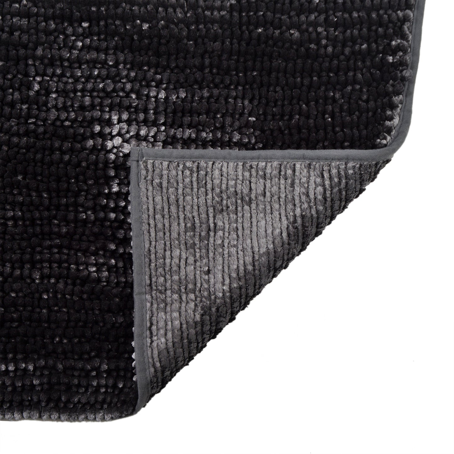 Extra Soft Chenille Bath Mat Charcoal Grey