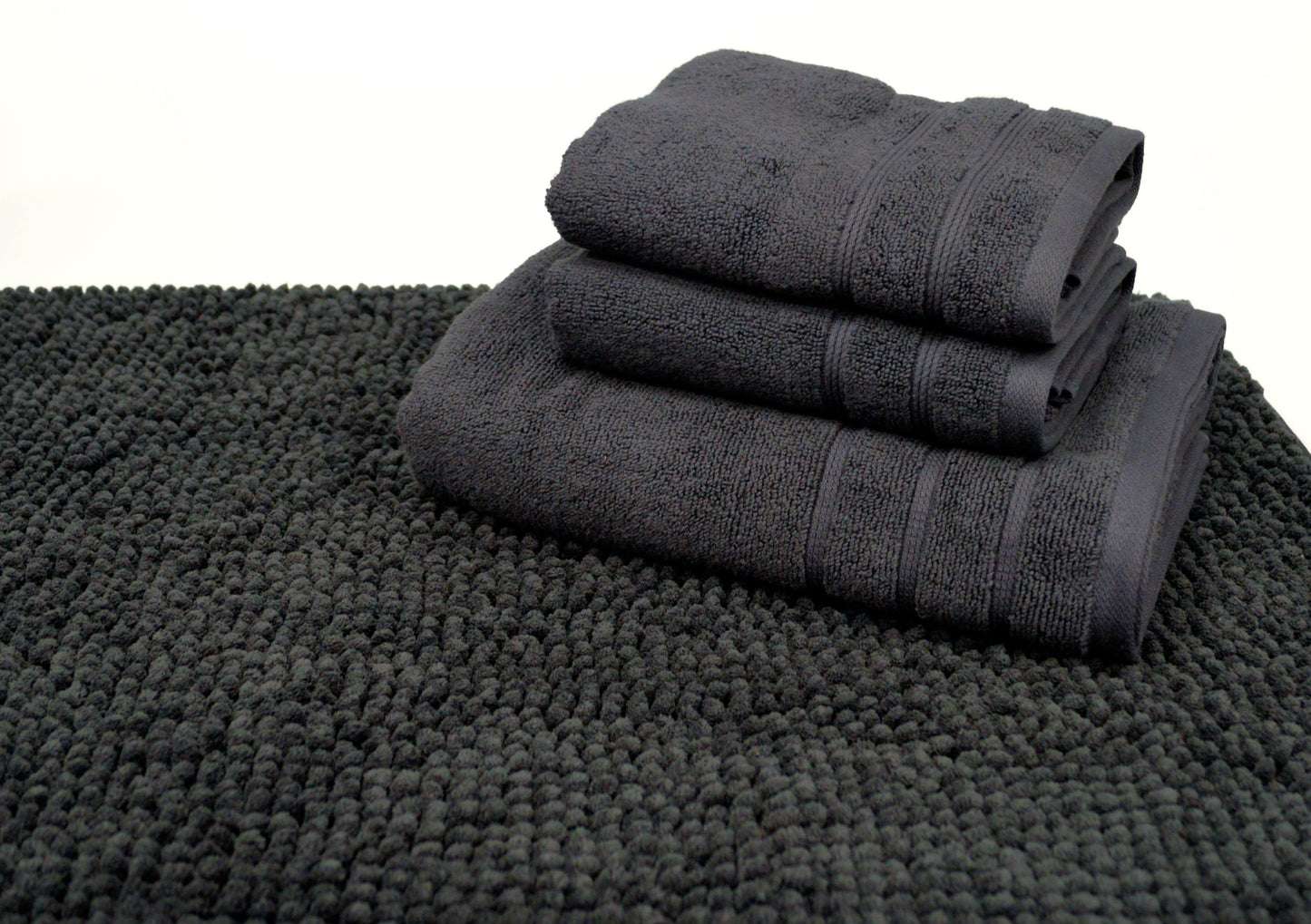 Four Piece Towel Bath Mat Bale Charcoal