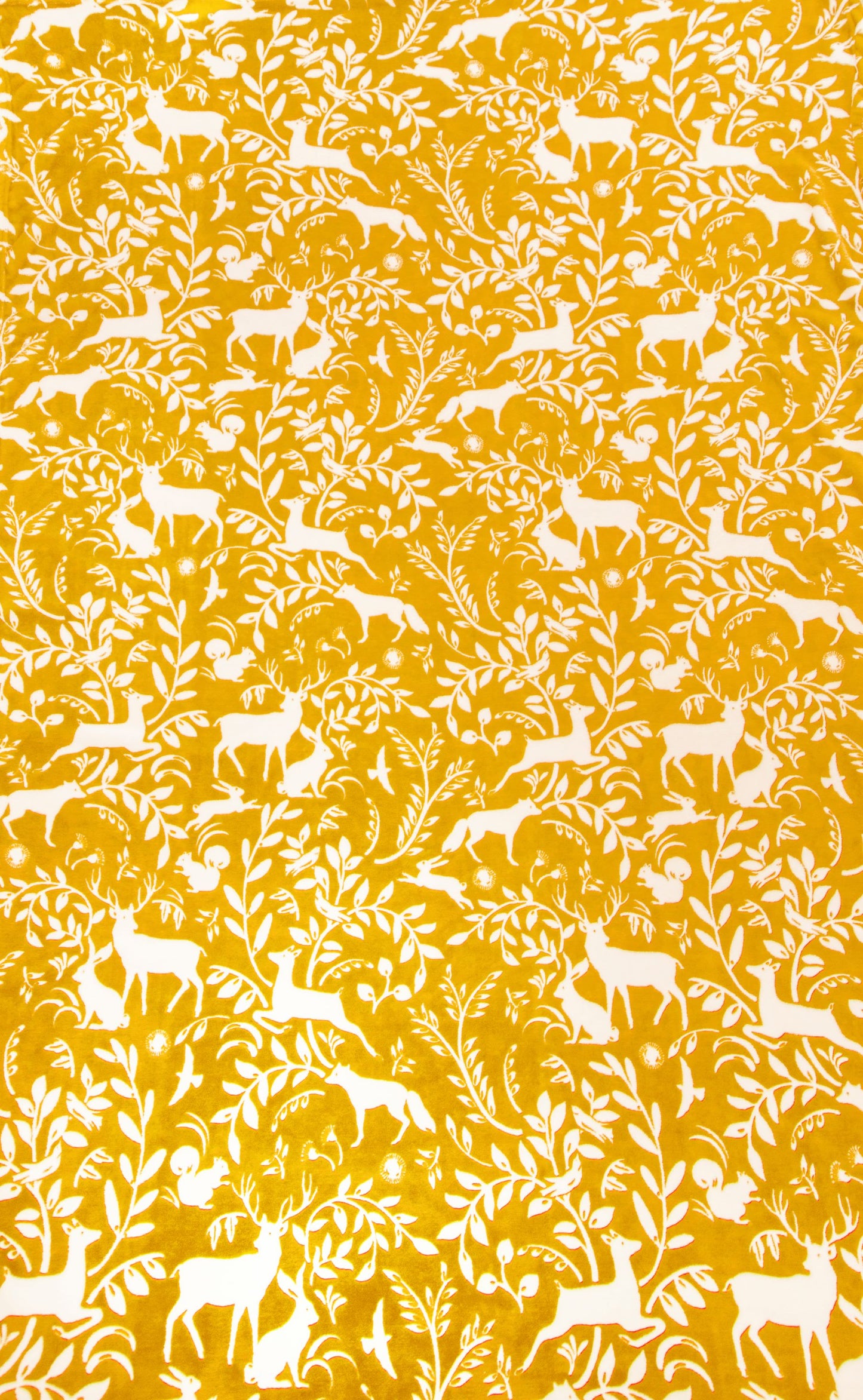 Woodland Animal Supersoft Throw in Yellow
