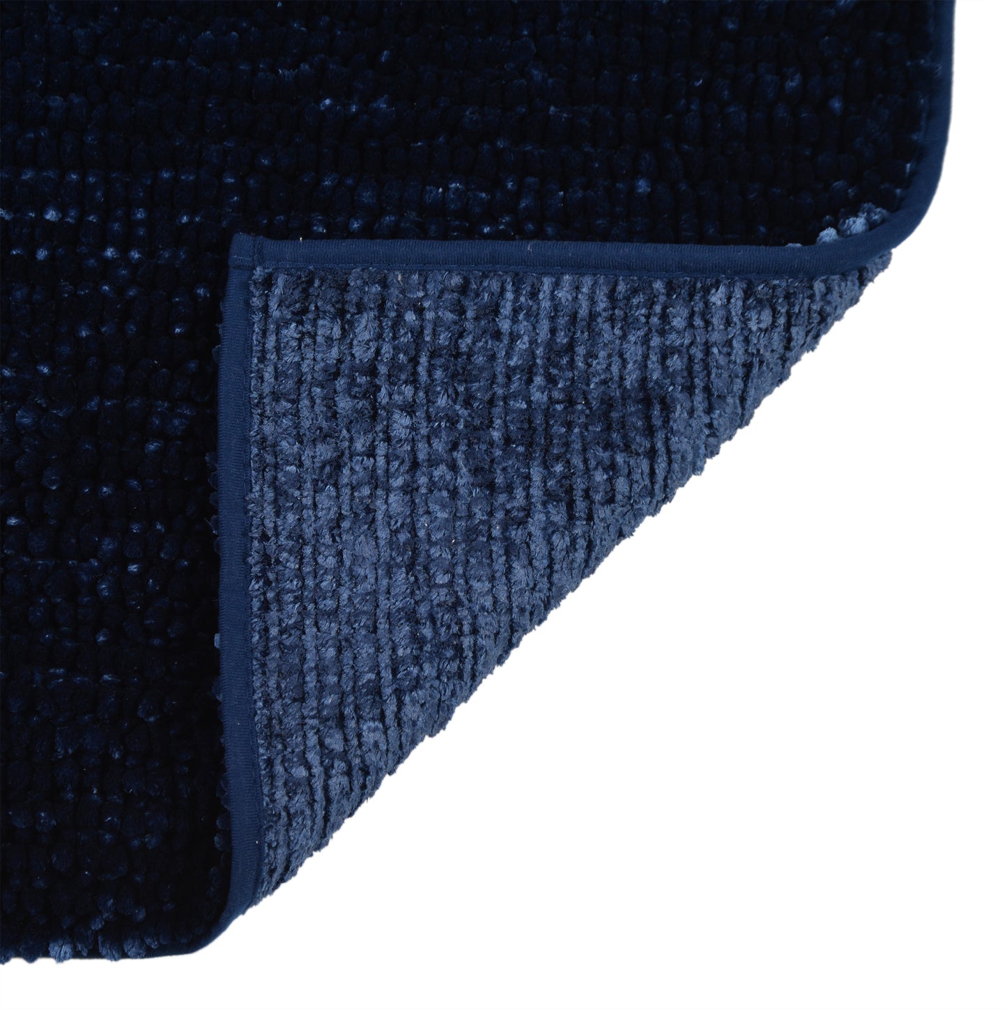 Extra Soft Chenille Bath Mat Navy Blue