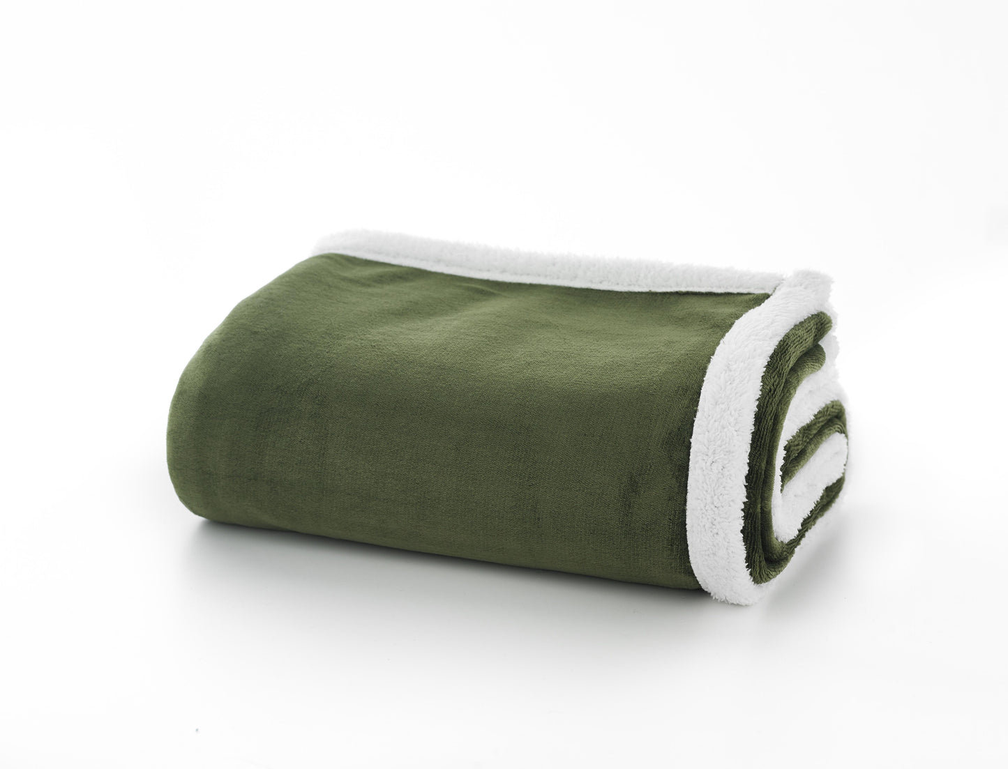 Supersoft Blackbrook Plush Throw in Olive Green