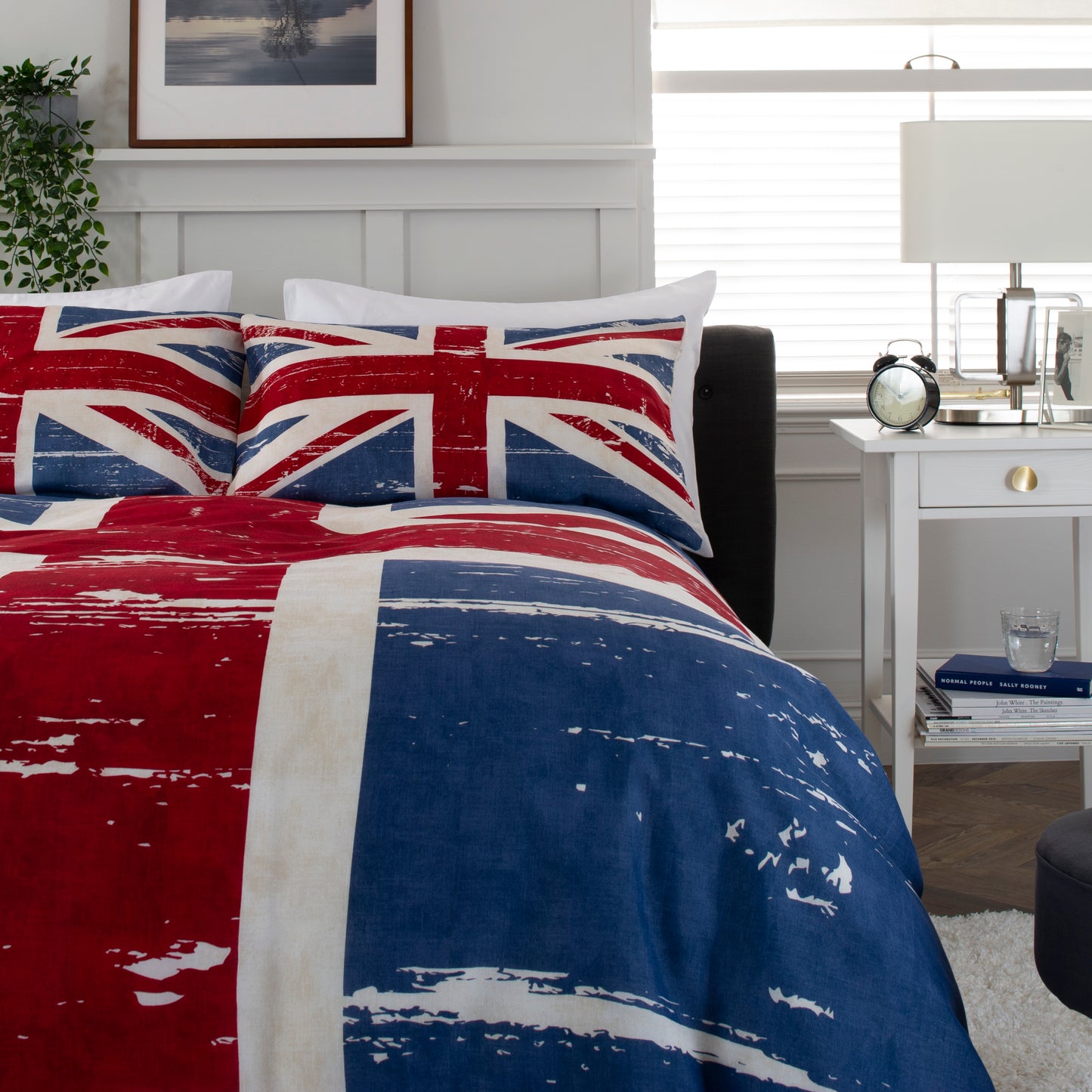 Union Jack Design Duvet Set Red White Blue