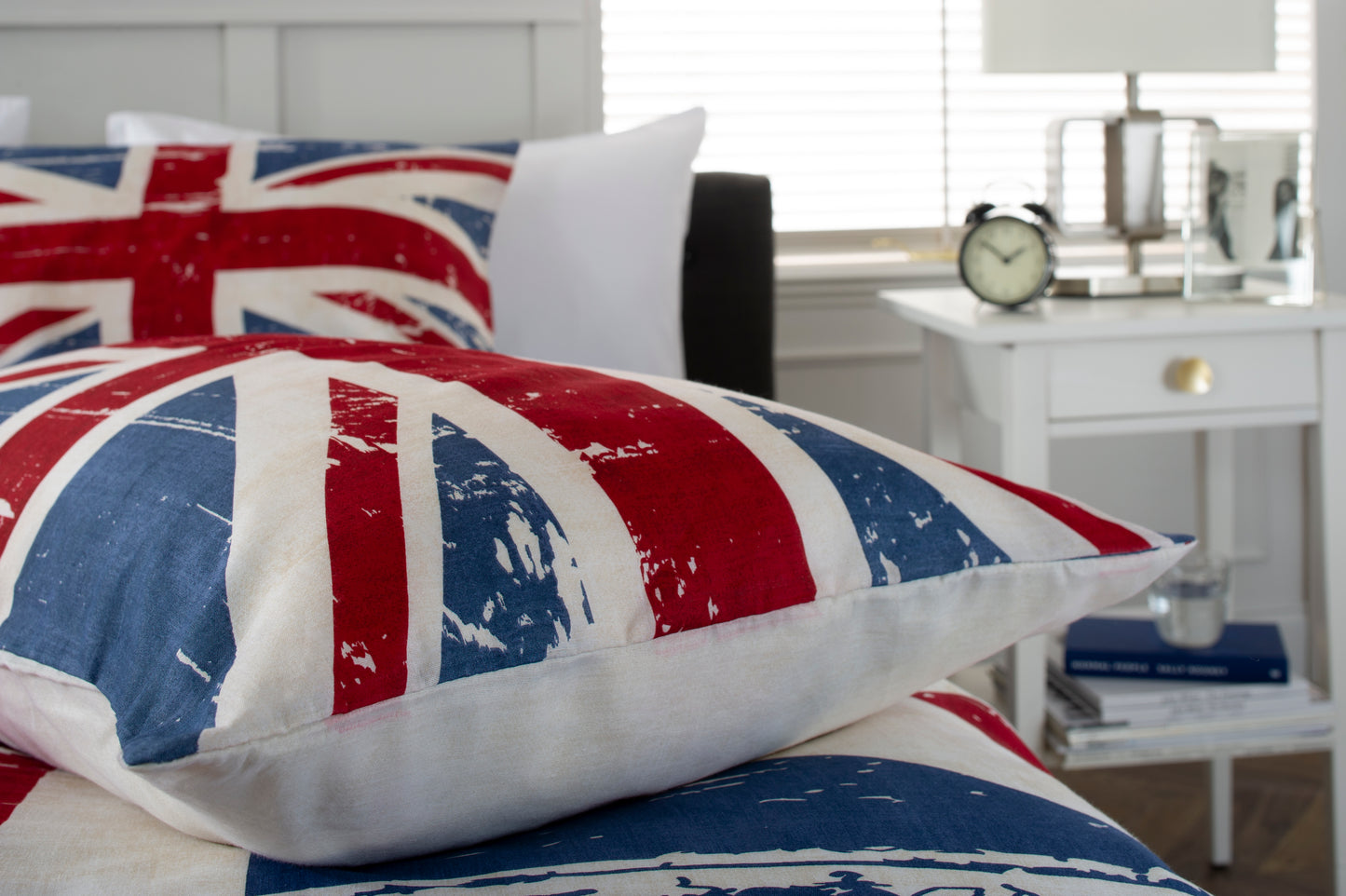 Union Jack Design Duvet Set Red White Blue
