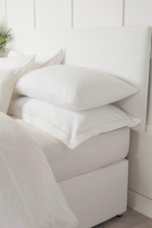 Faux Suede Headboard Wrap in White