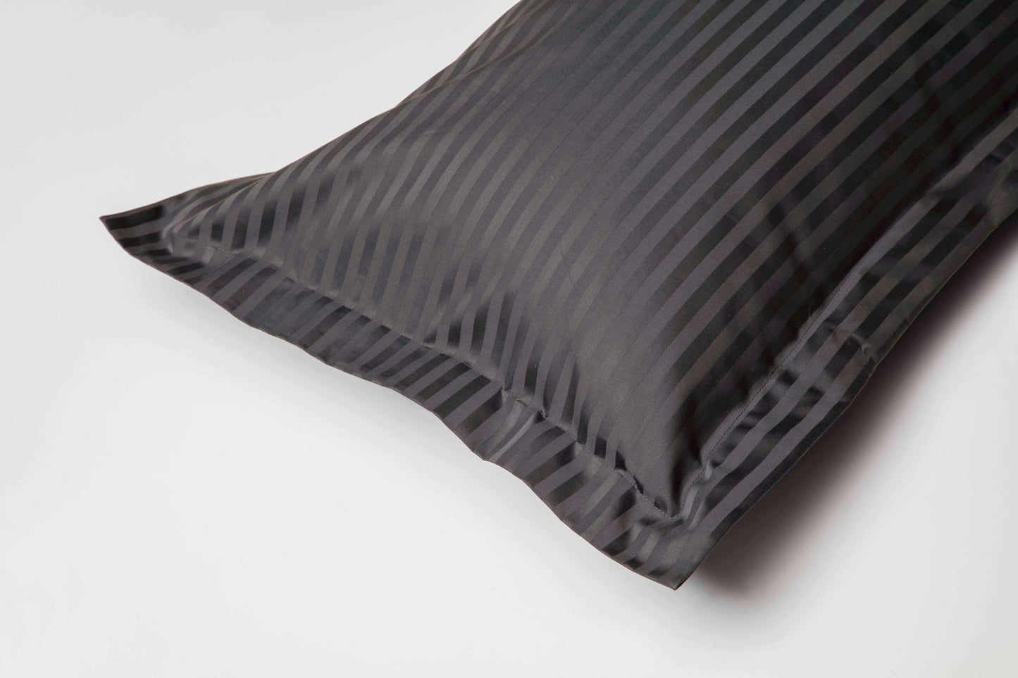 540 TC Egyptian Cotton Satin Stripe Charcoal Grey