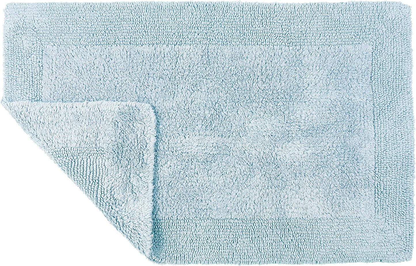 Elegance Heavyweight Reversible Bath Mats Baby Blue