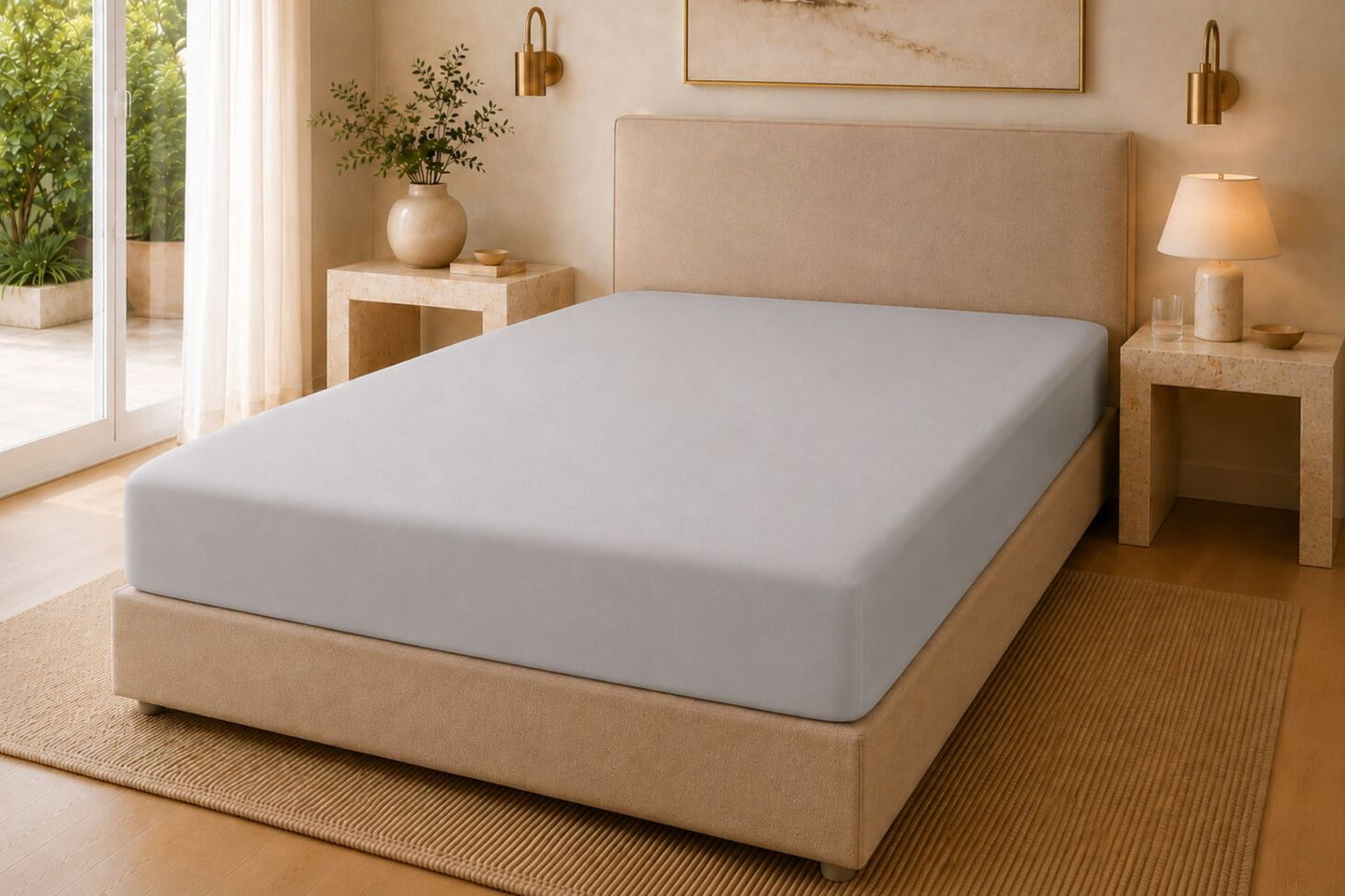 200 Thread Count Pure Combed Cotton Bed Linen In Pale Grey