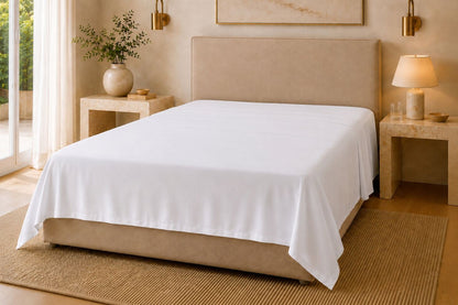 200 Thread Count Pure Combed Cotton Bed Linen In White