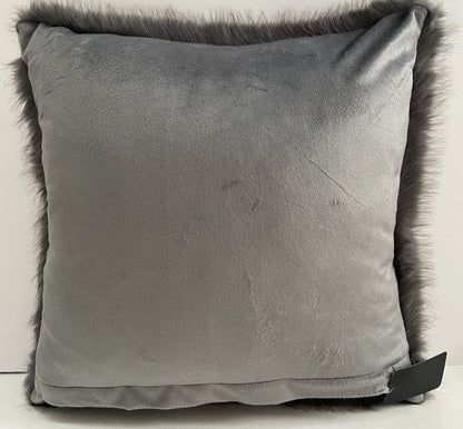 Faux Fur Cushion Cover in Grey