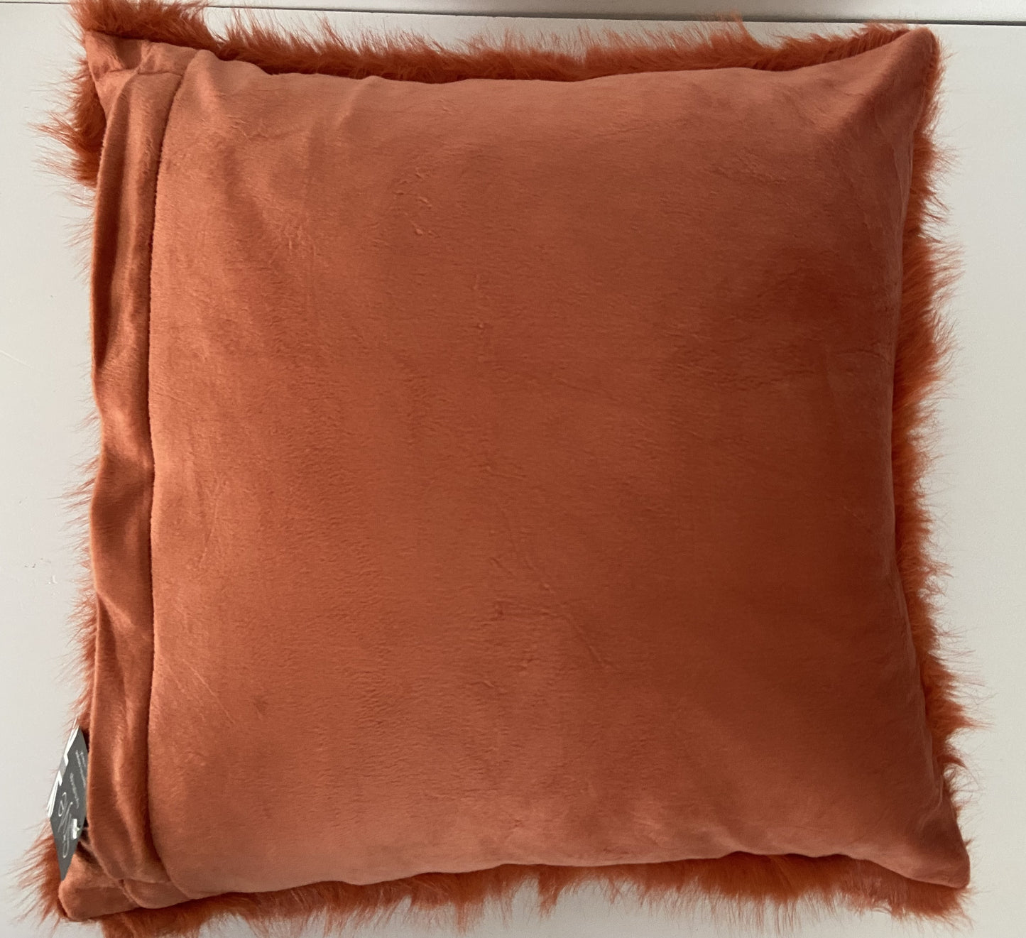 Faux Fur Cushion Cover in Terracotta