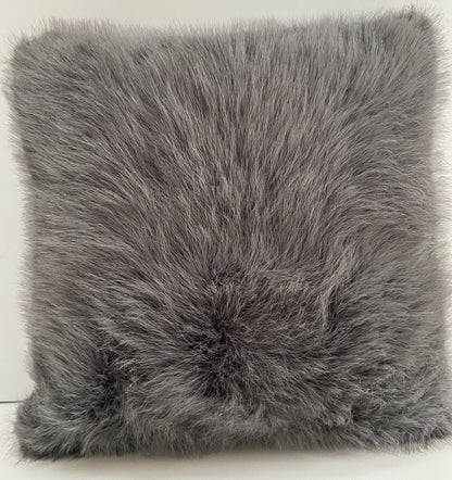 Faux Fur Cushion Cover in Grey