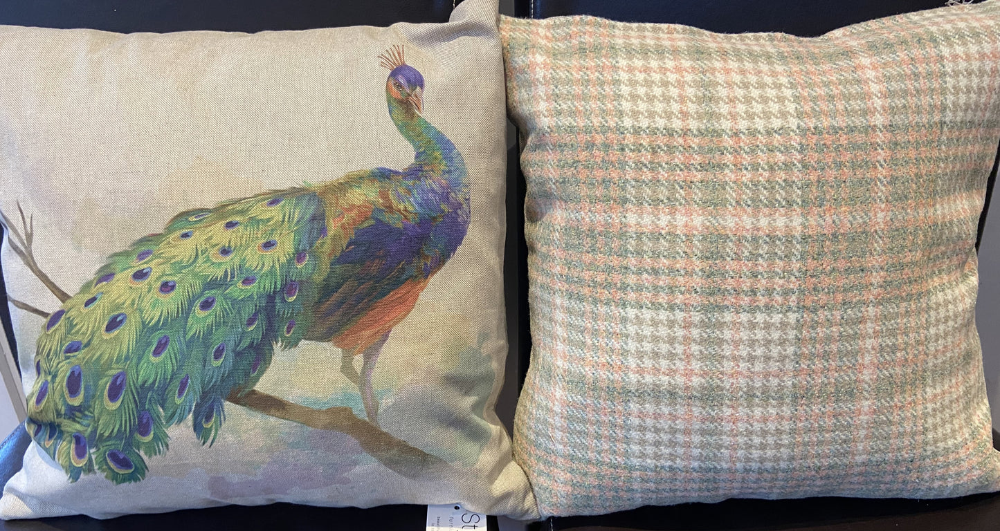 Peacock Design Cushion Cover