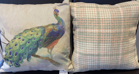 Peacock Design Cushion Cover