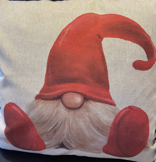 Xmas Gonk Design Cushion Cover in Red