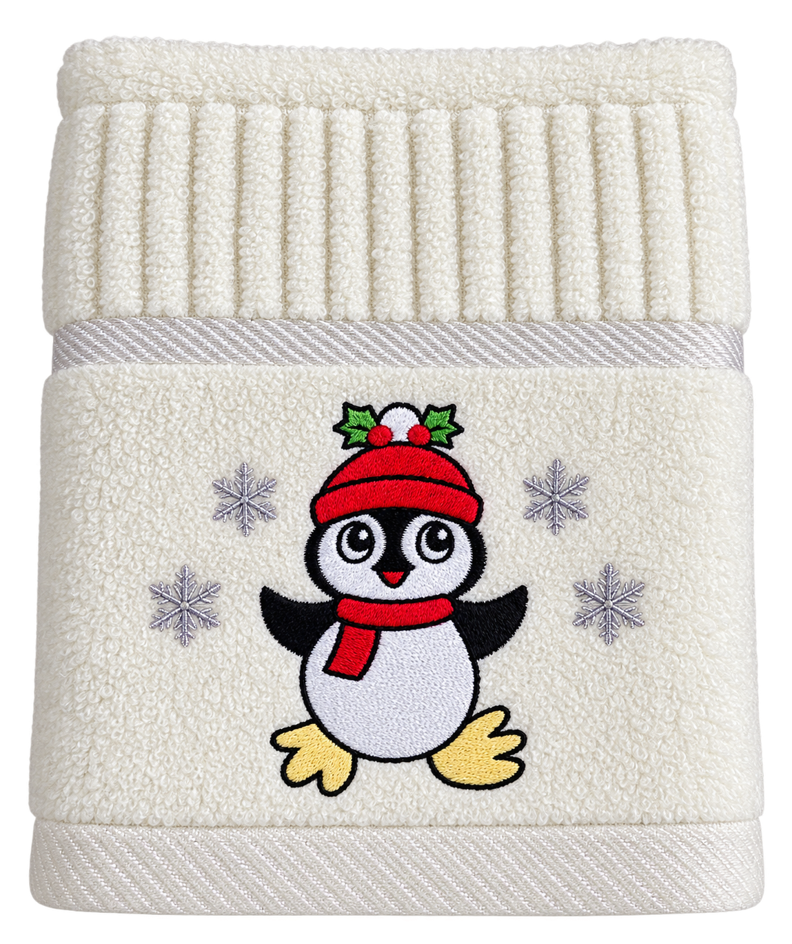 Christmas Penguin Kitchen Towel Cream