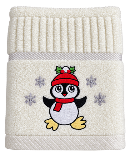 Christmas Penguin Kitchen Towel Cream