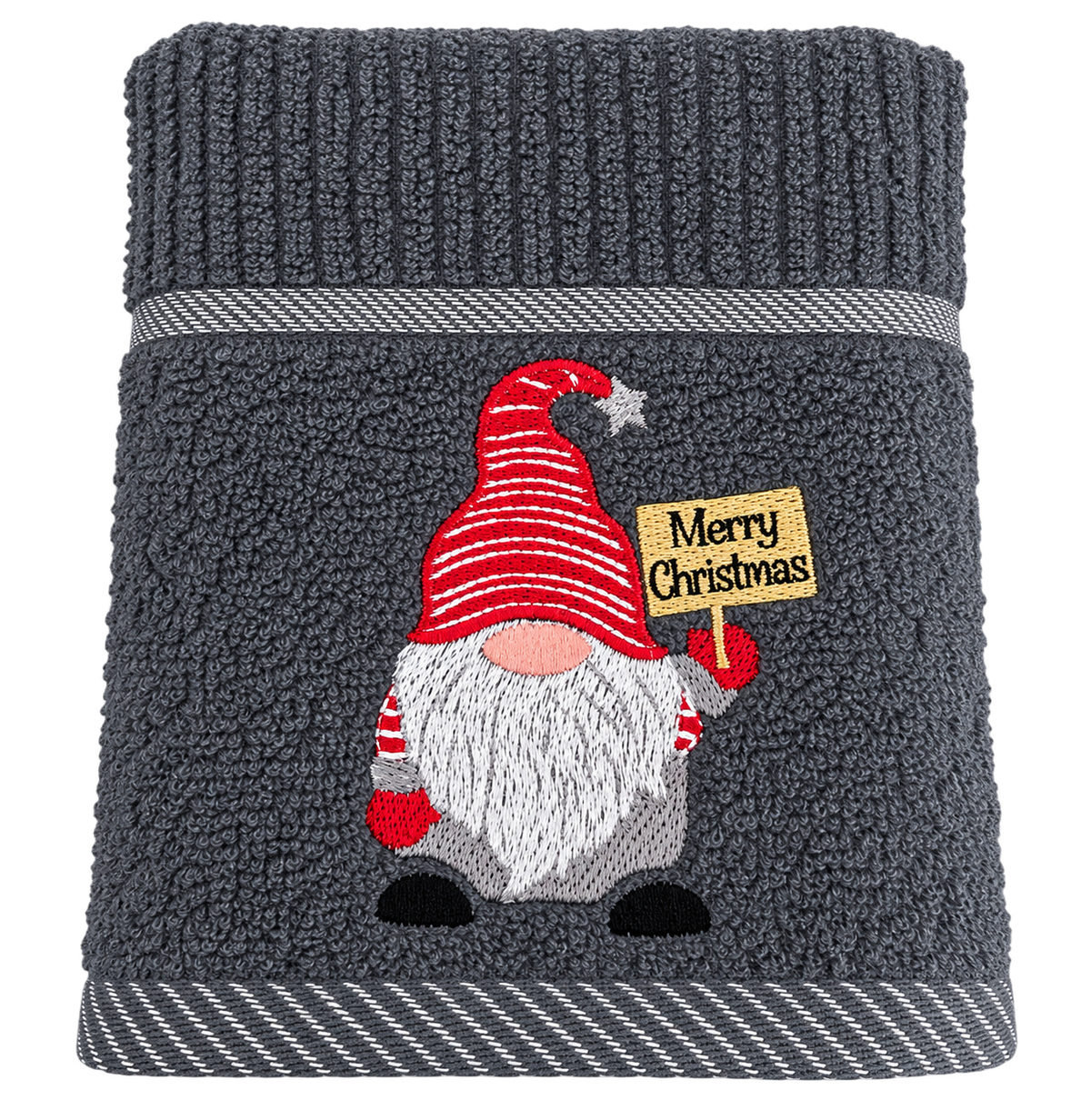 Christmas Gonks Kitchen Towel in Grey